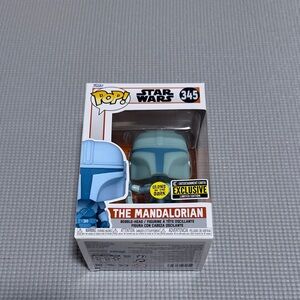 Funko Pop! Star Wars The Mandalorian Hologram EE Exclusive Glow GITD #345